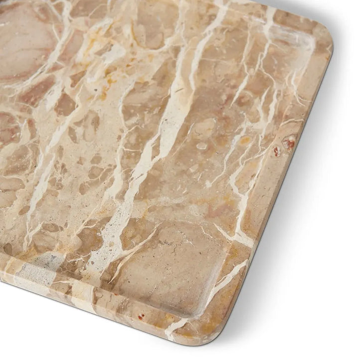 Friedrich Capri Beige Marble Decor Tray Stone - 20 x 20 x 2cm