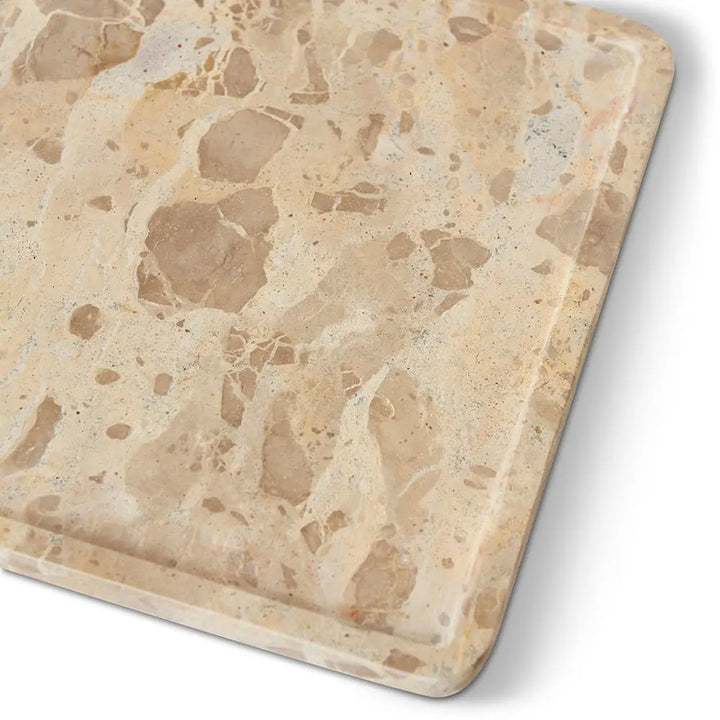 Friedrich Capri Beige Marble Decor Tray Stone - 50 x 25 x 2cm