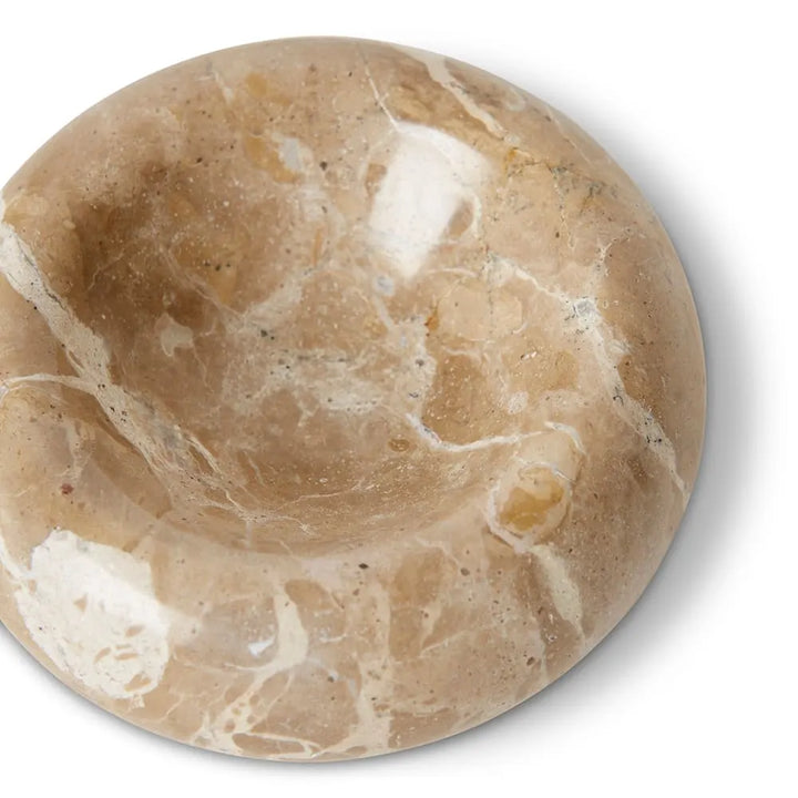 Luan Capri Beige Marble Trinket Bowl Stone - 10 x 10 x 4cm