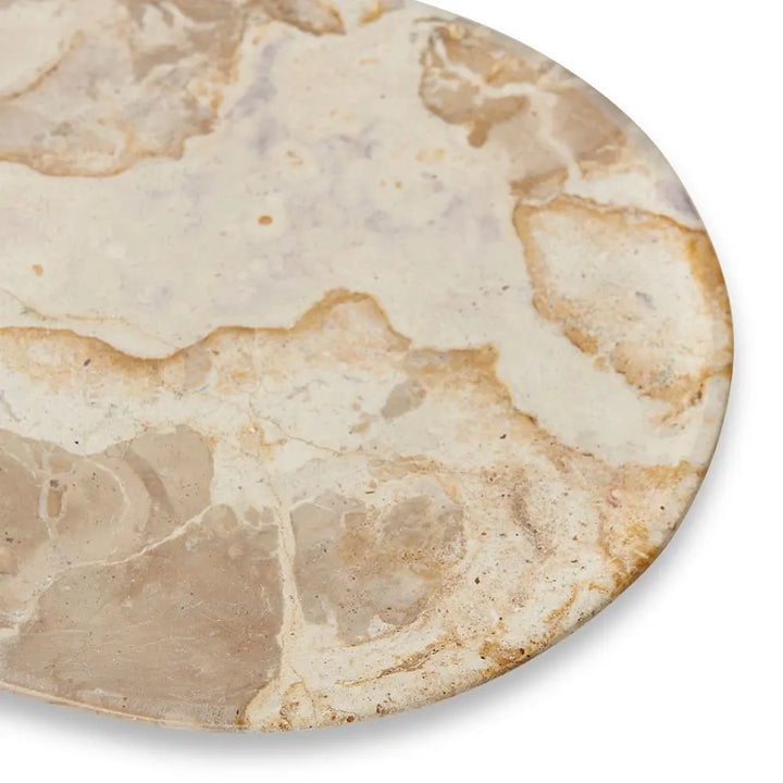 Mandisa Bidaser Marble Decor Tray Footed Stone - 40 x 24 x 16cm
