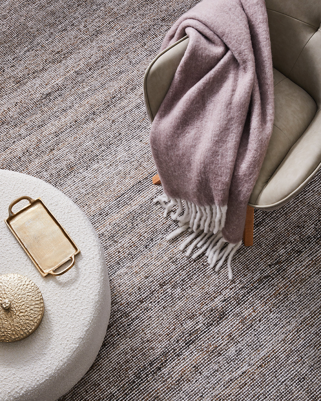 Michelle Faux Mohair Throw – Mauve