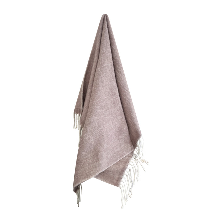 Michelle Faux Mohair Throw – Mauve
