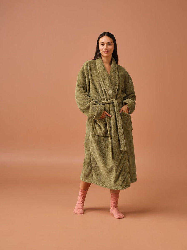 Plush Olive Robe