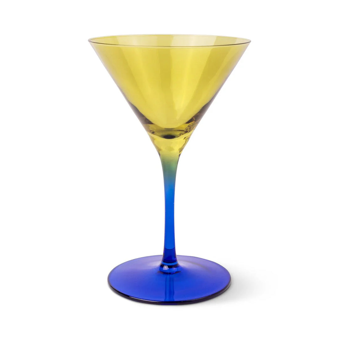 Olive Martini Glass set of 2 - Olive and Cobalt