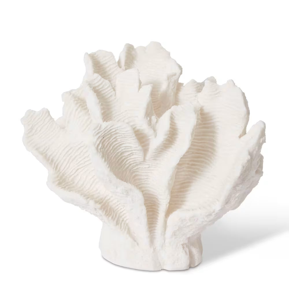 White coral sculpture on a white background