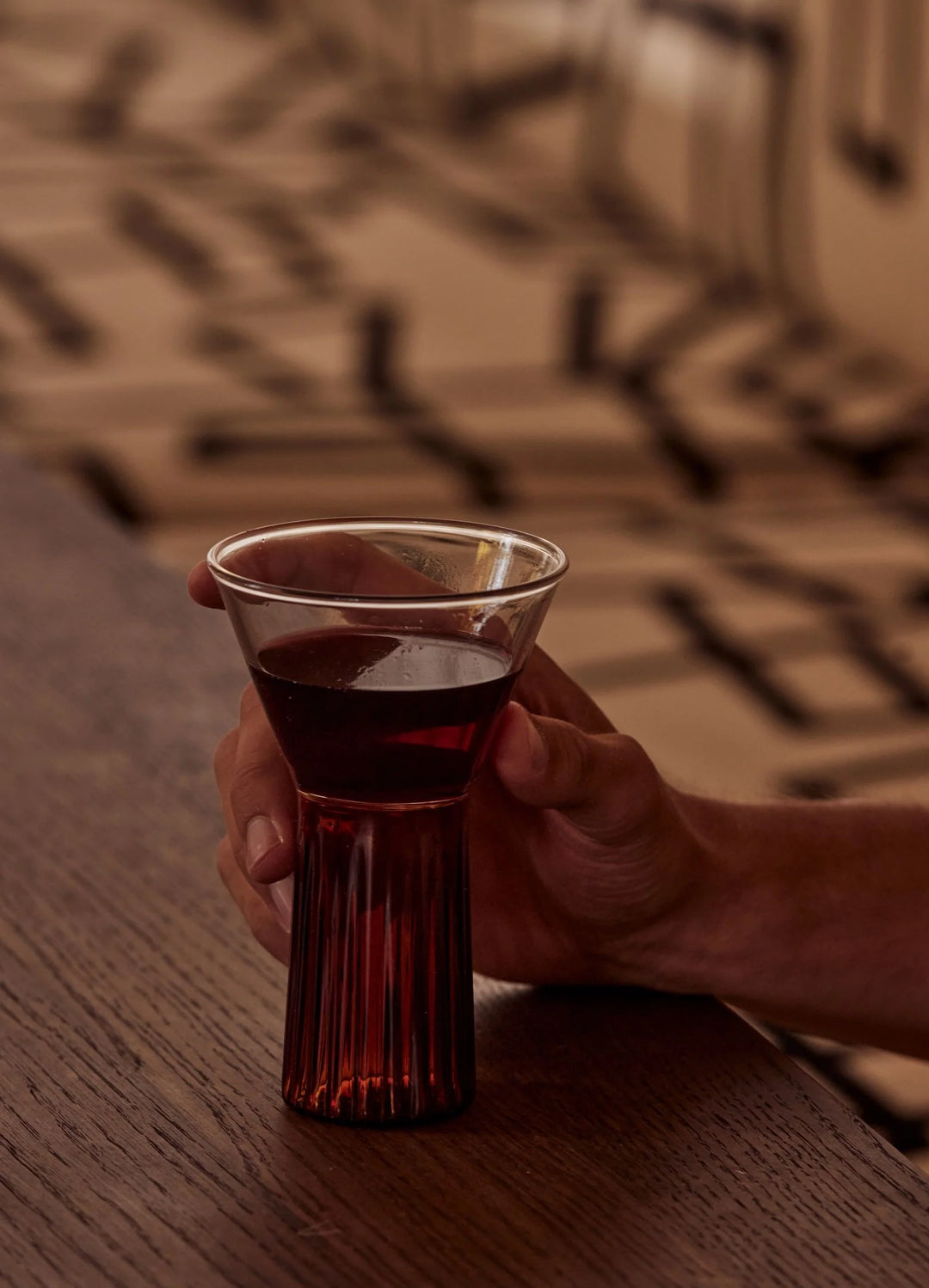 Kairos Wine Glass | Clear/Dark Amber