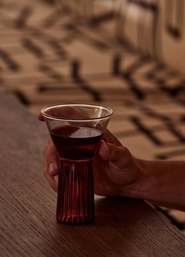 Kairos Wine Glass | Clear/Dark Amber