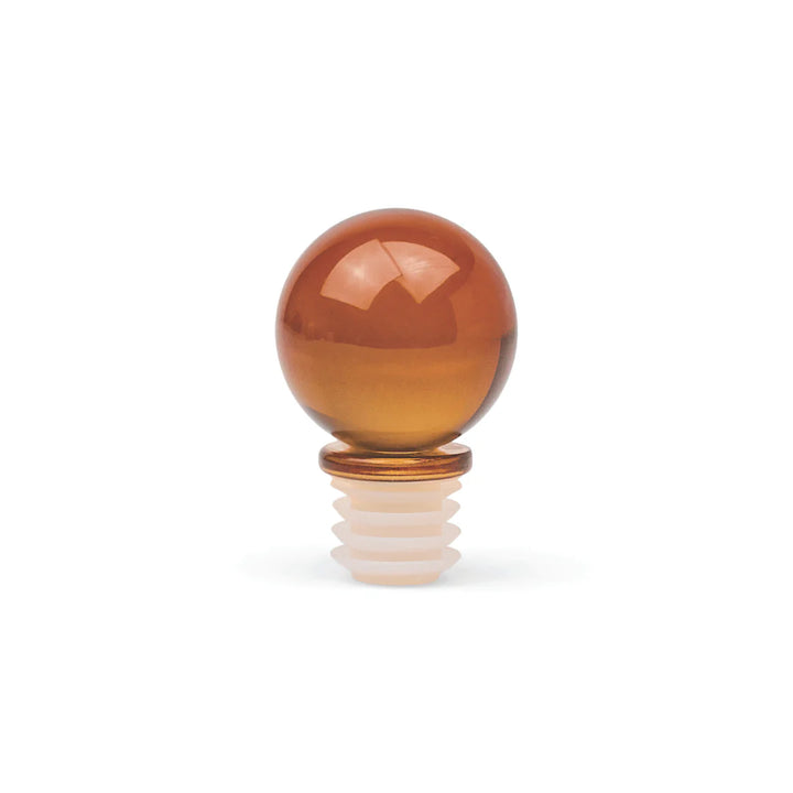 The Moony Glass Bottle Stopper - Amber
