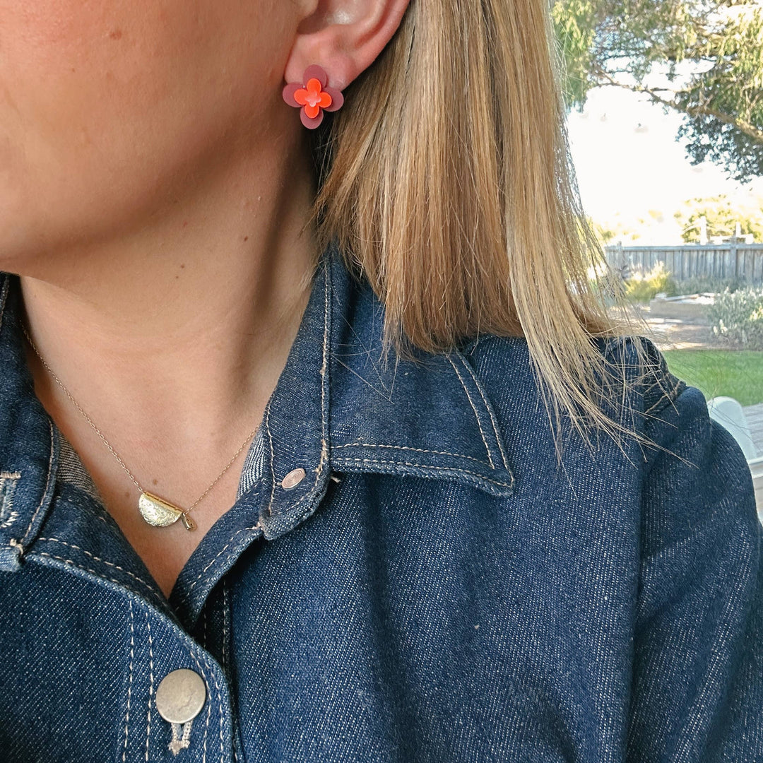 Solia Studs // Select Colour: Cream with Gold