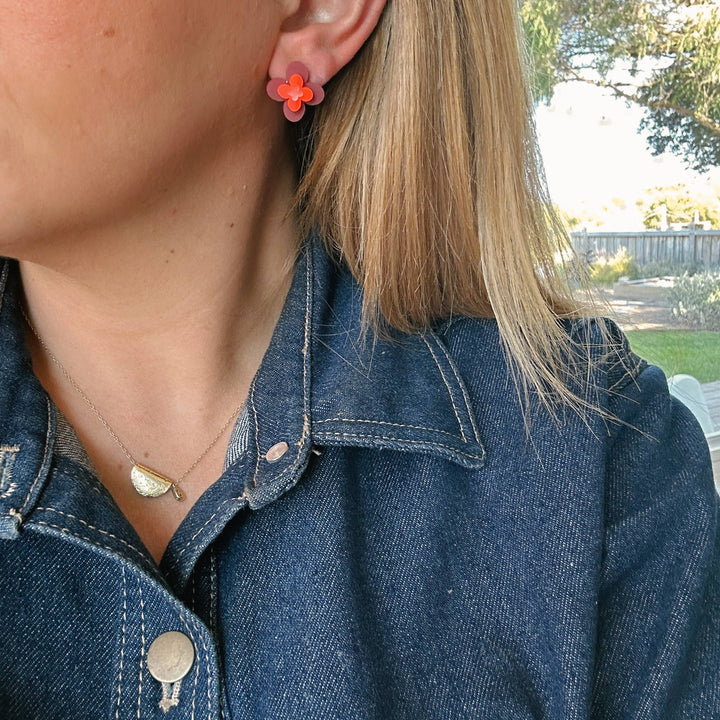 Solia Studs // Select Colour: Cream with Gold