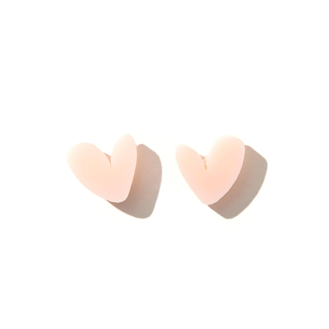Heart Studs // Select Colour: Pink Glitter