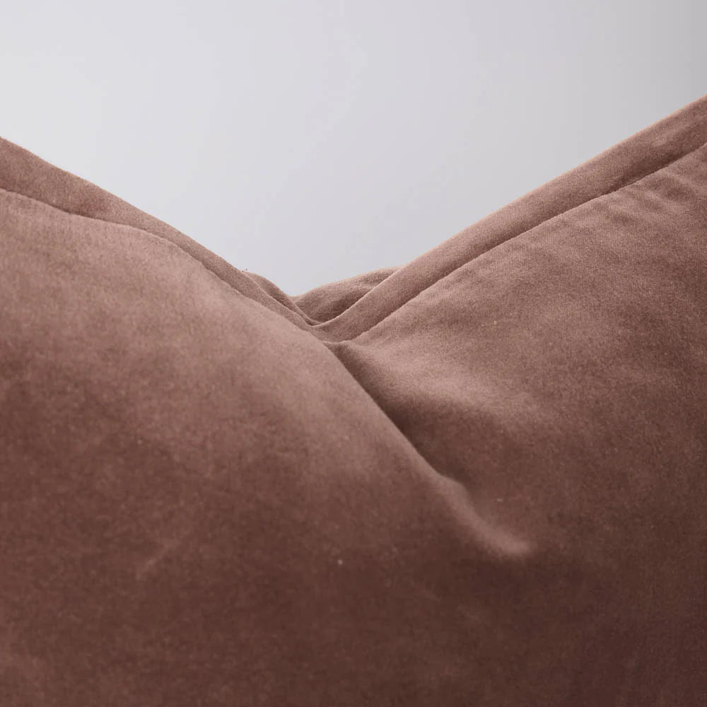 Evelyn Velvet Long Lumbar- Olive Clay