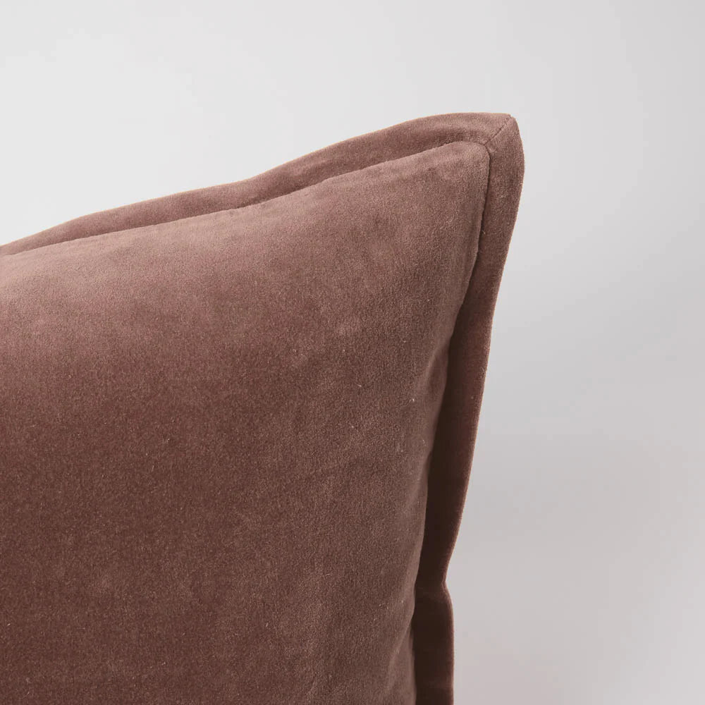 Evelyn Velvet Long Lumbar- Olive Clay