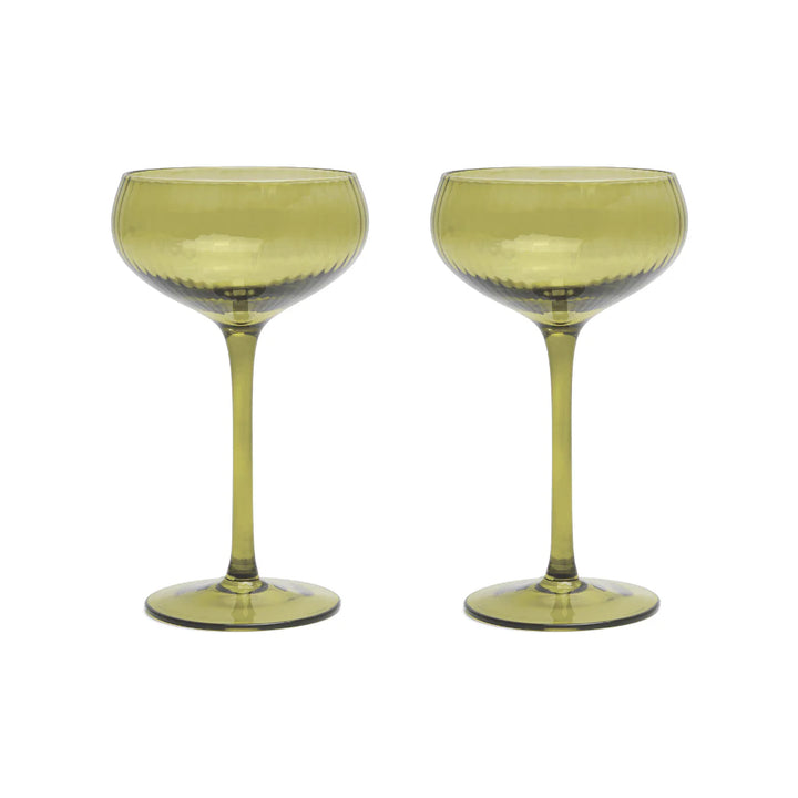 The Lou Coupe in Olive - Set of 2