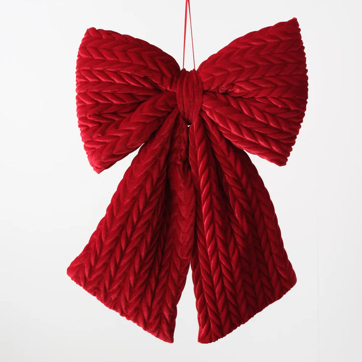 Luxe Hanging Bow Red - Large
