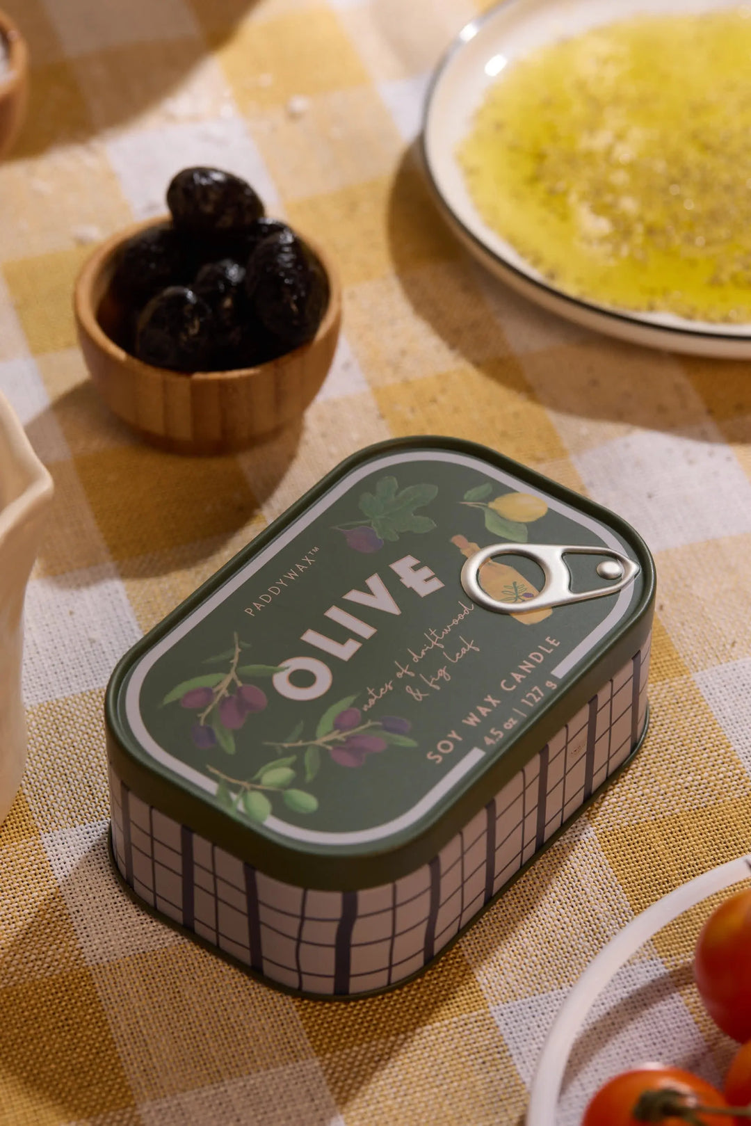 Bistro Print Tin Candle / Fig and Olive