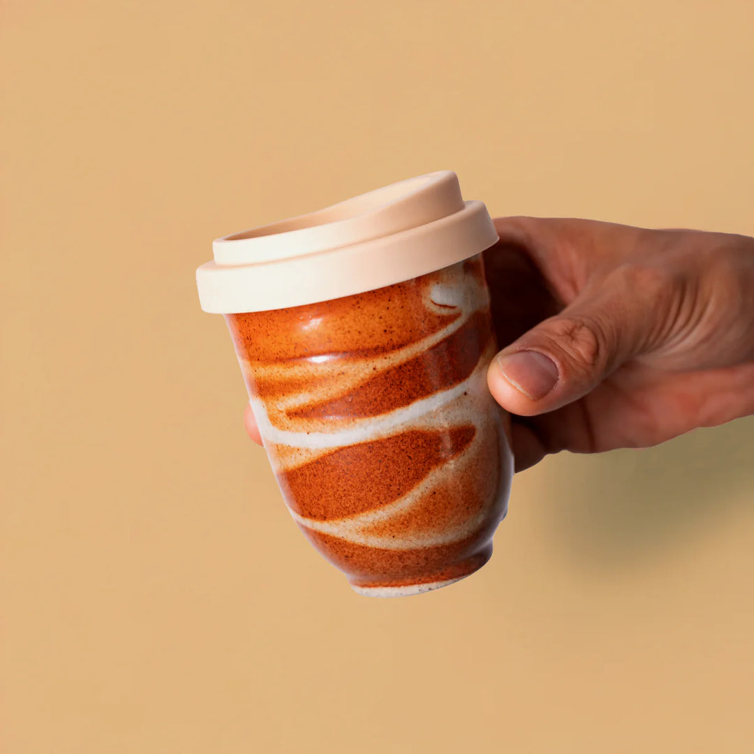 Shino-Yaki Ceramic Travel Cup