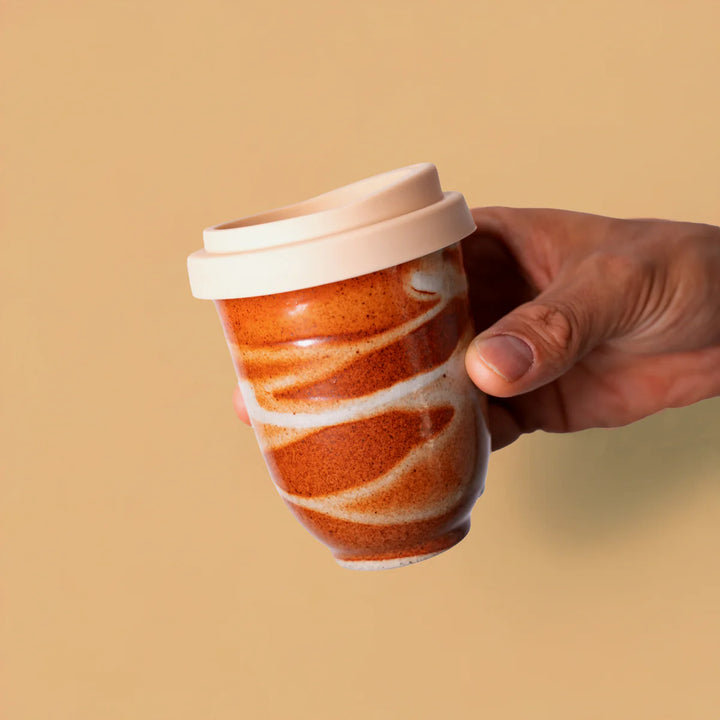 Shino-Yaki Ceramic Travel Cup