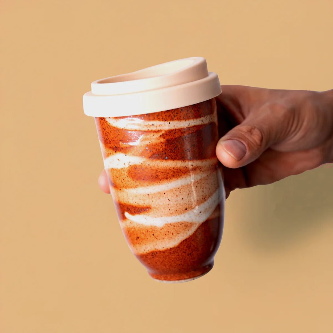 Shino-Yaki Ceramic Travel Cup