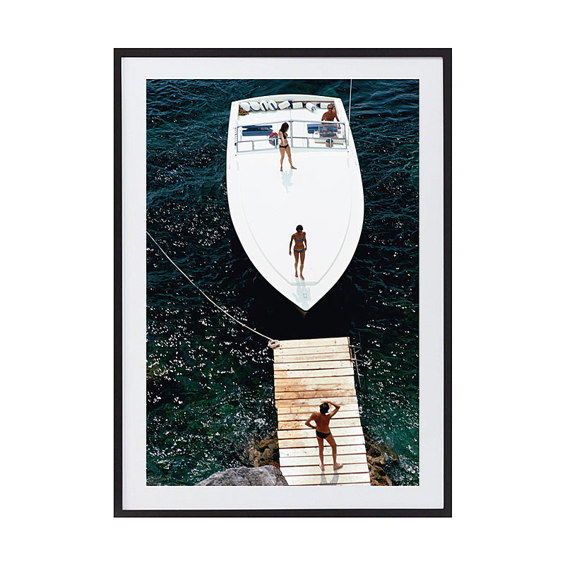 Speedboat Landing- Slim Aarons by FinePrint Co