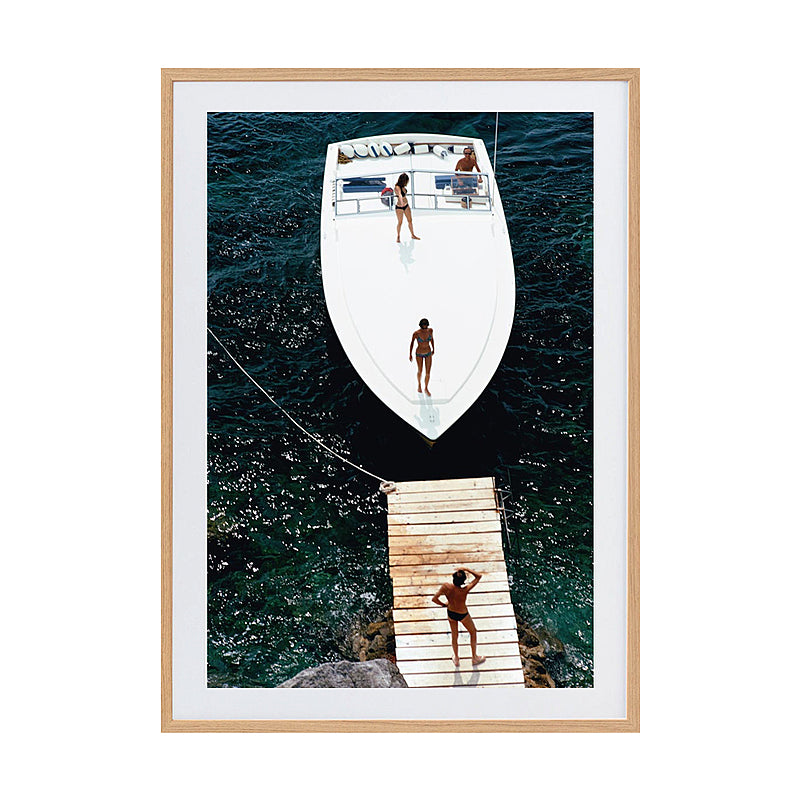 Speedboat Landing- Slim Aarons by FinePrint Co