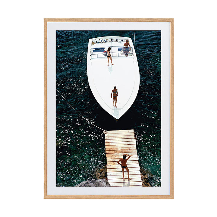 Speedboat Landing- Slim Aarons by FinePrint Co