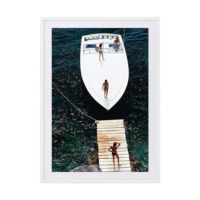 Speedboat Landing- Slim Aarons by FinePrint Co