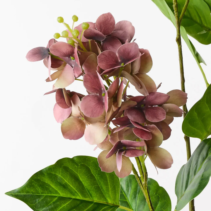 Hydrangea Spray - Eggplant