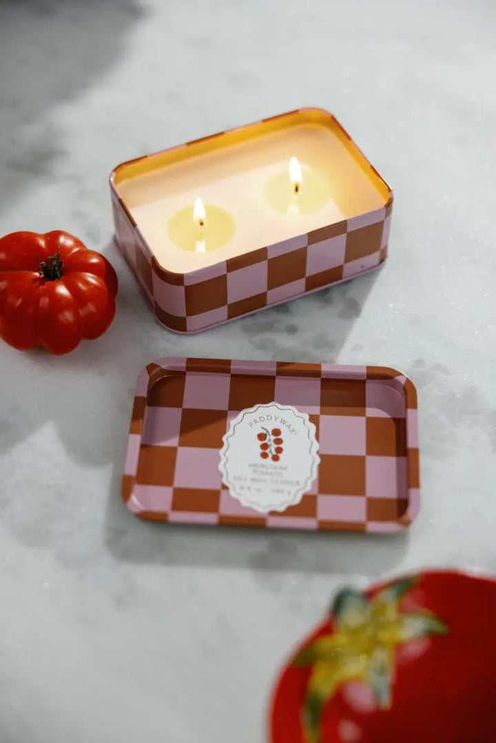 Bistro Print Tin Candle / Heirloom Tomato